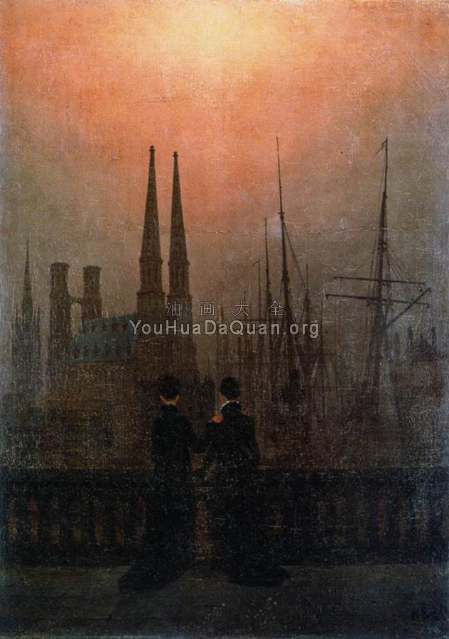 The Sisters On The Balcony - 卡斯帕尔·大卫·弗里德里希